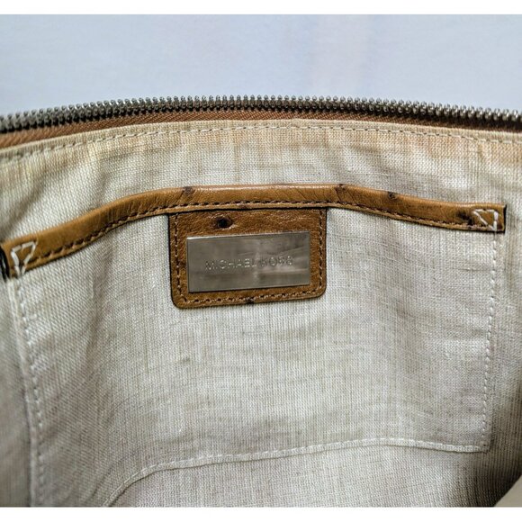 FINAL PRICE DROP Michael Kors Harlow Ostrich Emboss Leather Clutch Wristlet - Picture 11 of 12